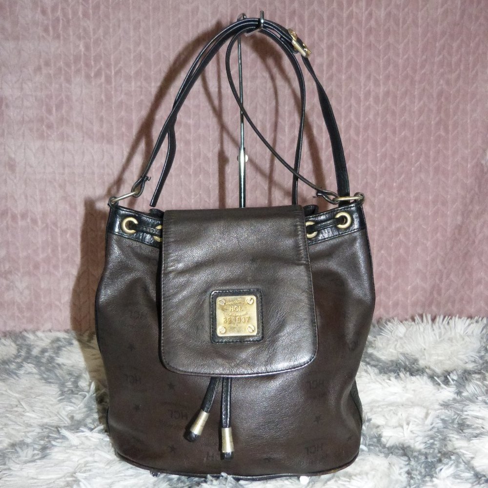 Hcl Drawstring Leather Bag # 321937